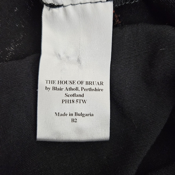 House Of Bruar Midi Victorian Dress Velvet Paisley 1/2 Sleeve Button V Neck 14 - Picture 9 of 9